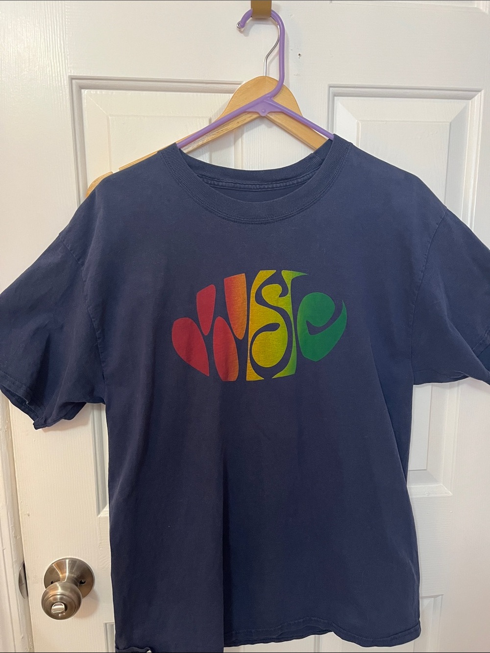 Men’s Navy Widespread Panic Graphic Tee with Multicolored Logo